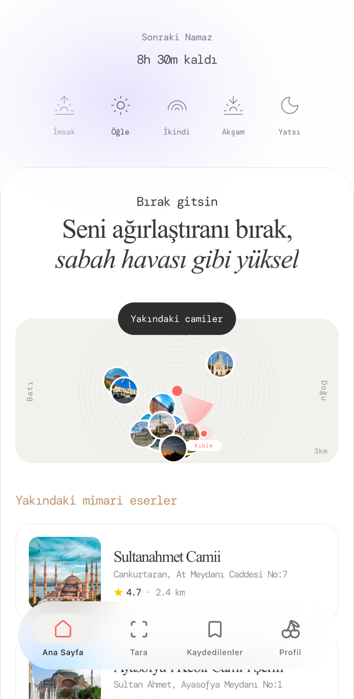Hangi Cami ana ekranı